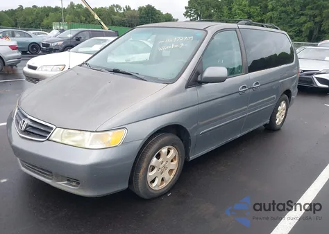 2002 Honda Odyssey Ex-L from USA, damaged, VIN 5FNRL189X2B041103